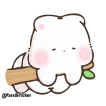 🤔 @TamiSticker bear, cute, kawaii, cartoon, animal, sleepy whatsapp sticker