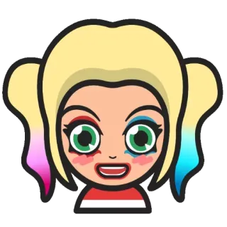 😂 Harley Quinn harley quinn, kartun, dc comics, penjahat, karakter telegram sticker