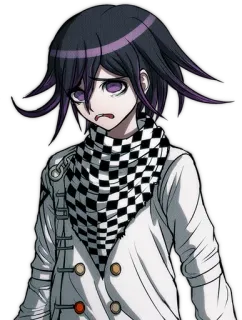 😢 Kokichi Oma Danganronpa Anime, Danganronpa, Kokichi Oma, Postać, Przerażony, Smutny whatsapp sticker