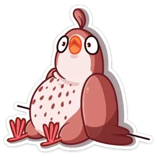 🐦 ptak, zwierzę, uroczy, naklejka, kreskówka, ilustracja telegram sticker