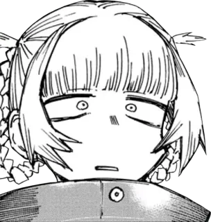 😦 Toga Himiko My Hero Academia Аниме, Моя геройская академия, МГА, Тога Химико, Злодей, Выражение, В шоке telegram sticker