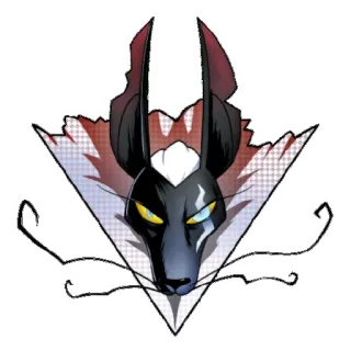 😾 perro, animal, triángulo, ojos telegram sticker