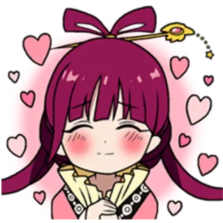 😍 Anime, Lindo, Dibujos animados, Corazones, Amor, Kawaii, Manga, Chica whatsapp sticker