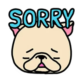 🐶 SORRY cane, scusa, scuse, triste, cucciolo, carino telegram sticker