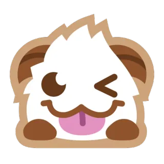 😜 Poro League of Legends Poro, League of Legends, süß, zwinkern, Videospiel telegram sticker