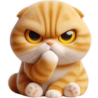😠 mèo, tức giận, dễ thương, động vật, mèo con, thuộc họ mèo telegram sticker