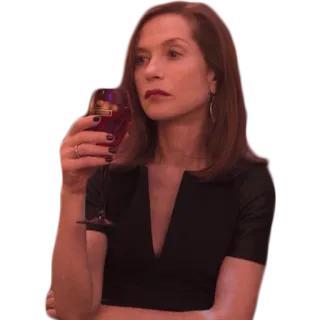 👑 mulher, atriz, taça de vinho, retrato, sofisticado/a, sério/a telegram sticker