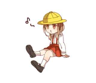 👩 Anime Mädchen, Cartoon, Charakter, Kawaii, Süß, Illustration telegram sticker