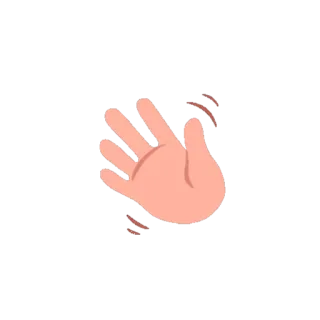 👋 mano, saludo, hola, adiós whatsapp sticker