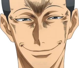 😊 Anime, Mangá, Rosto, Sorriso irônico, Personagem, Engraçado telegram sticker