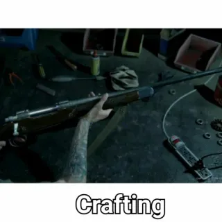 🔫 Crafting arma, manualidades, violencia, banco de trabajo, taller telegram sticker