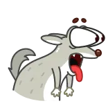 😍 anjing, kartun, binatang, lucu, stiker whatsapp sticker