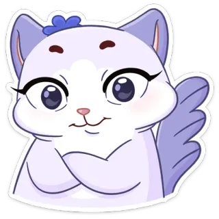 🤨 chat, mignon, animal, dessin animé whatsapp sticker