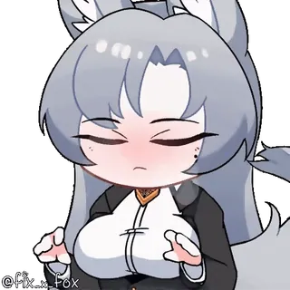 😍 Fox girl telegram sticker