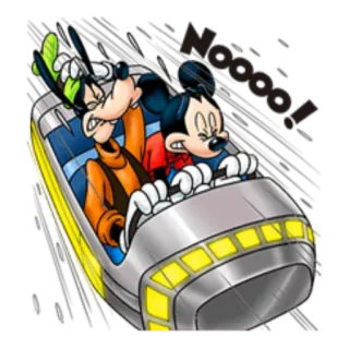 😔 Goofy Disney, Desenho animado, Montanha-russa, Pateta, Parque de diversões, Mickey Mouse telegram sticker