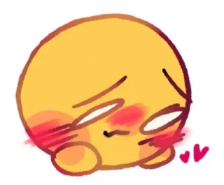 😳 emoji, carino, arrossire, kawaii telegram sticker