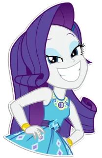 😁 Rarity My Little Pony: Equestria Girls raridade, equestria girls, my little pony, desenho animado, animado telegram sticker