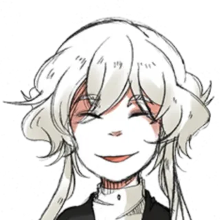 🤍 anime, manga, portrait, character, art, illustration telegram sticker