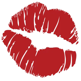 💋 usta, pocałunek, czerwony, usta, szminka, makijaż whatsapp sticker