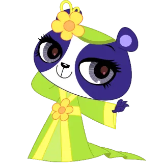 👘 Penny Ling Littlest Pet Shop Panda, Niedlich, Cartoon, Littlest Pet Shop, Penny Ling, Animiert telegram sticker