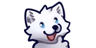 👍 chó trắng, chó, động vật, hoạt hình telegram sticker