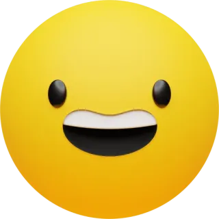 😀 Emoji, Felice, Sorriso, Giallo, Faccia whatsapp sticker