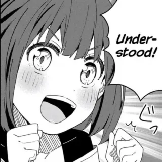 👌 Understood! Anime, Mangá, Expressão, Entendido, Feliz, Garota telegram sticker