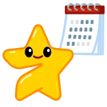 📆 별, 달력, 스티커, 만화, 이모티콘, 일정, 약속 telegram sticker
