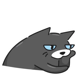 🤔 gatto, cartone animato, animale, divertente, meme telegram sticker