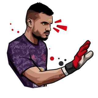 ✋ football, gardien de but, sport, athlète, football telegram sticker