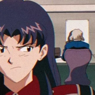 🦋 Misato Katsuragi Neon Genesis Evangelion anime, misato, evangelion, 90s anime, character telegram sticker