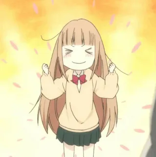 🥕 Anime, Cartoon, Mädchen, Süß, Fröhlich whatsapp sticker