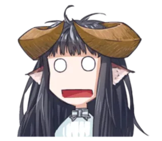 😧 Anime Mädchen, Überrascht, Cartoon, Hörner, Dämonen Mädchen telegram sticker
