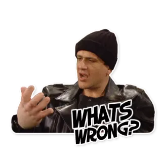 😯 WHAT'S WRONG? expression, question, homme, confusion, inquiétude, requête telegram sticker