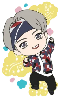 🕺 kpop, music, singer, idol, cartoon, character, sticker telegram sticker