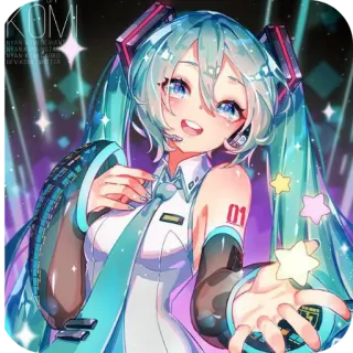 🤩 Hatsune Miku Vocaloid KOM telegram sticker