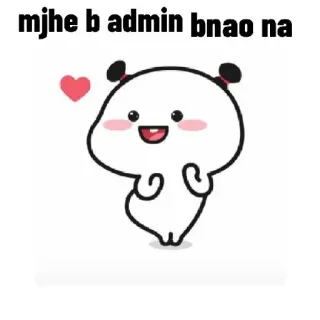 ☺️ mjhe b admin bnao na imut, kartun, permintaan, admin, hati telegram sticker
