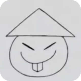 🙂 smiley, doodle, hat, cartoon, expression, line art, face telegram sticker
