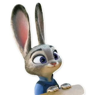 🙂 Judy Hopps Zootopia lapin, police, dessin animé, animal, mignon whatsapp sticker
