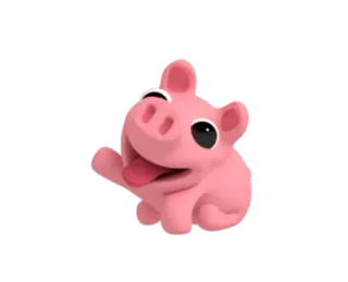 ✋ cochon, animal, dessin animé, mignon telegram sticker
