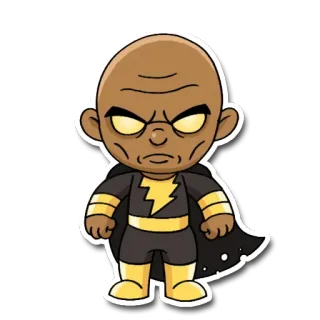 😡 Black Adam superhero, DC Comics, cartoon, sticker, Black Adam telegram sticker