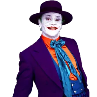 🃏 Joker Batman villano, payaso, crimen, DC Comics, Joker, Batman telegram sticker