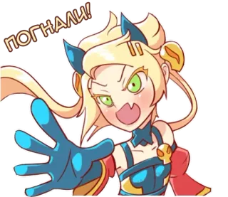 Демон-тян @nyasticks telegram stickers