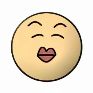 😚 emoji, twarz, pocałunek, żółty telegram sticker
