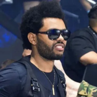 😐 The Weeknd singer, musician, sunglasses, celebrity, artist telegram sticker