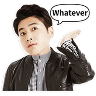 😪 Whatever whatever, attitude, sarcastic, indifferent, casual, man telegram sticker