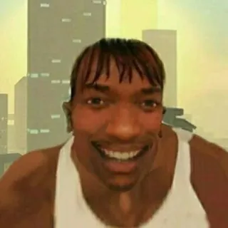 😀 CJ Grand Theft Auto: San Andreas CJ, Grand Theft Auto, San Andreas, Video game, Karakter whatsapp sticker