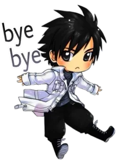 ✋ bye bye アニメ, マンガ, 漫画, キャラクター, 挨拶, 別れ, 可愛い whatsapp sticker