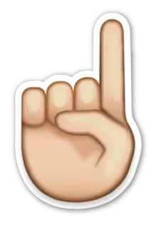 ☝ Emoji, Dedo, Gesto de mão, Ofensivo telegram sticker