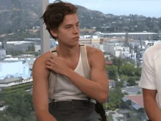 ☁ Cole Sprouse ator, celebridade, televisão, retrato, pessoa telegram sticker